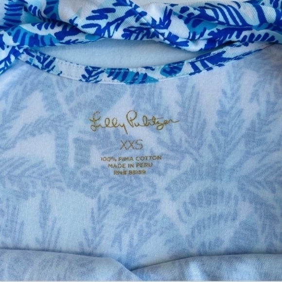 Lilly Pulitzer Bay Dress Whisper Blue One of a Kind Engineered Dress XXS - Picture 7 of 9